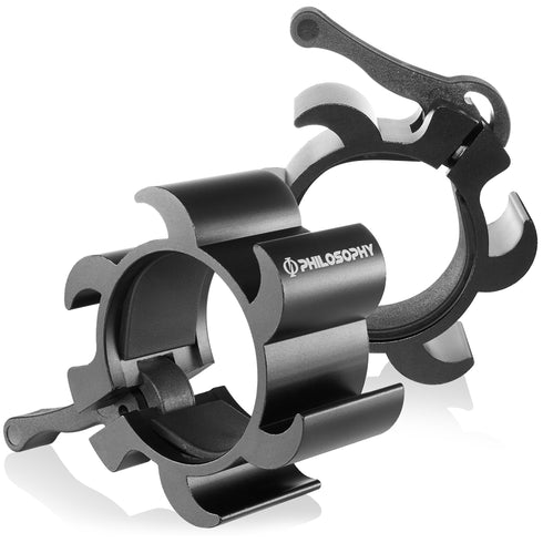 Aluminum Barbell Collars - Locking Anti-Slip Olympic Weight Clamps Pair